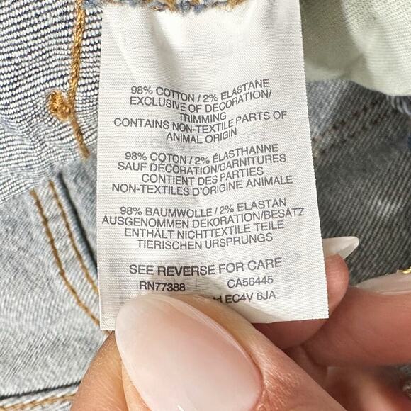 Madewell The Slim Boyjean Jeans Raw Hem Creston Wash Women 30 - Picture 6 of 10